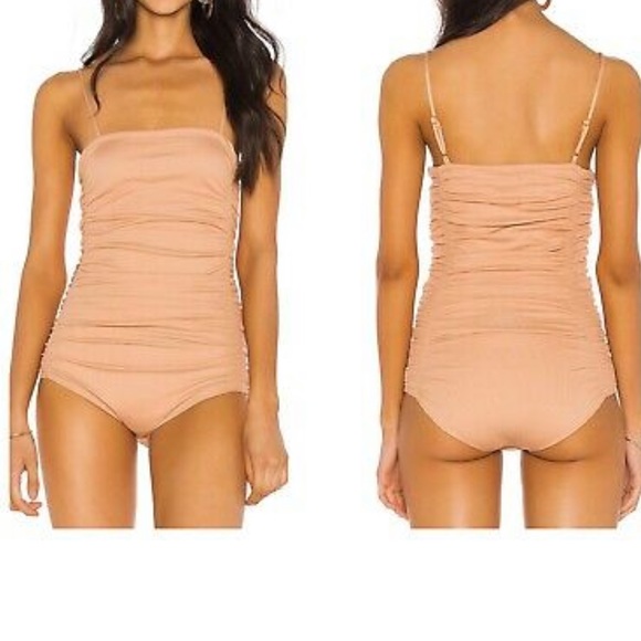 NWT Free People Bodysuit Ruched Snap Button - Picture 2 of 7